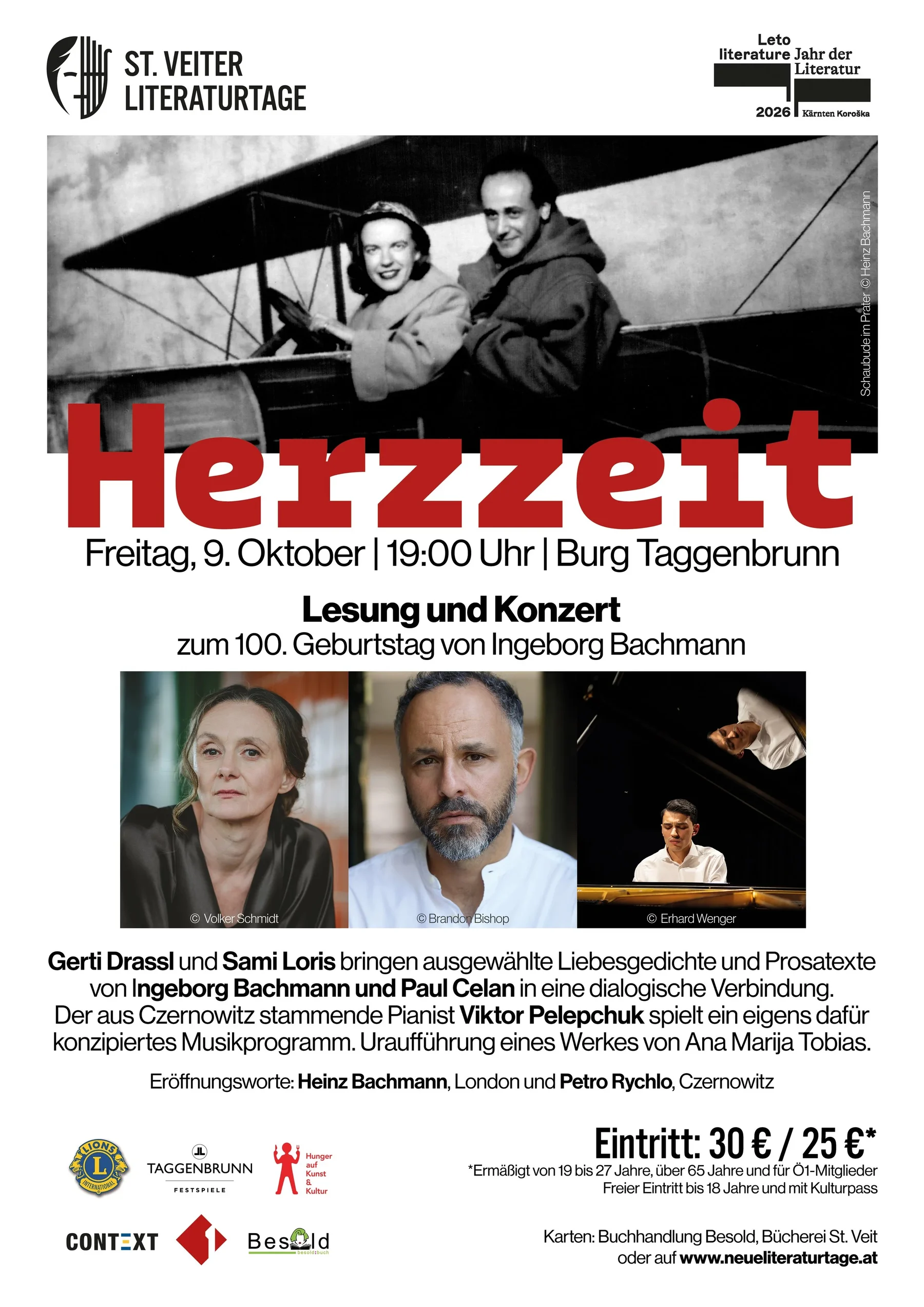Herzzeit — reading and concert for Ingeborg Bachmann’s centenary